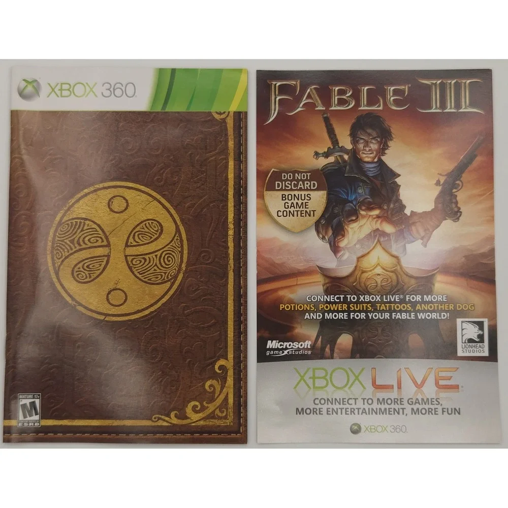 Fable III 3 - Xbox 360 - CIB w/ Manual and Insert - Not For Resale NFR